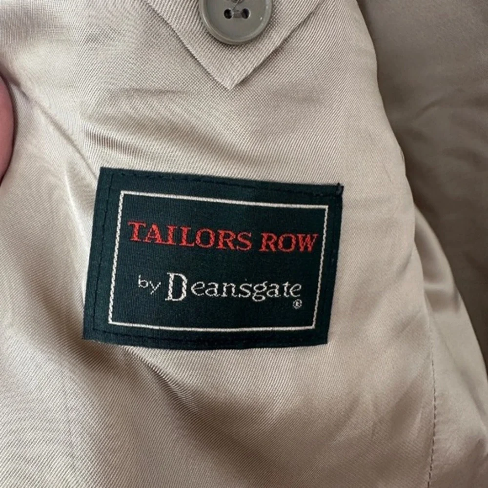 Tailors Row Deansgate Blazer Houndstooth Silk Wool Blend Sport‎ Coat Mens 44R